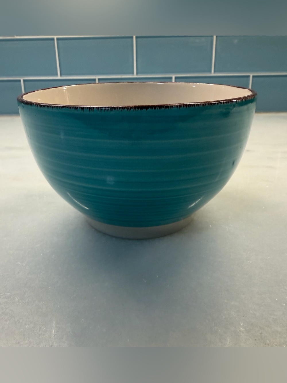 Royal Norfolk Teal Glazed Ceramic Bowl